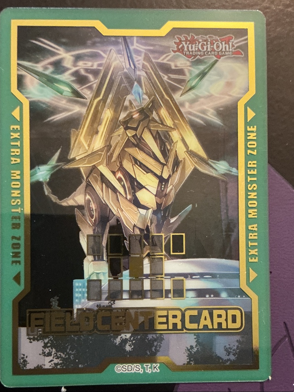 Yu-Gi-Oh! Field Center Card – Teal and Gold Extra Monster Zone